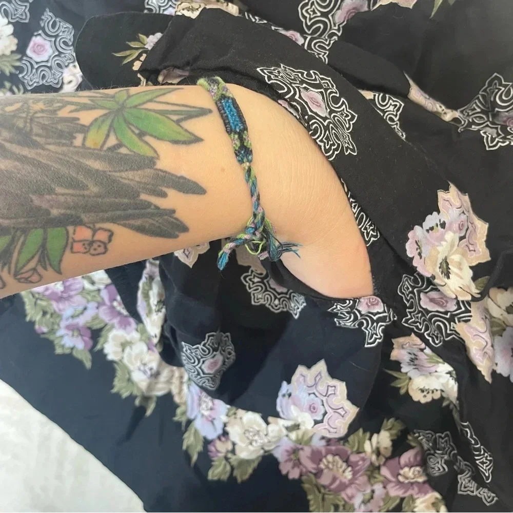 Karen Scott whimisgoth maxi skirt purple flowers women’s 12 cottage core